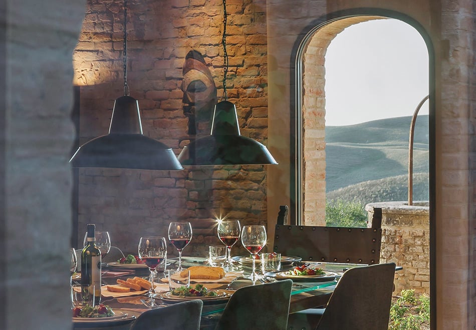 Wine tasting at luxury holiday villa in Tuscany